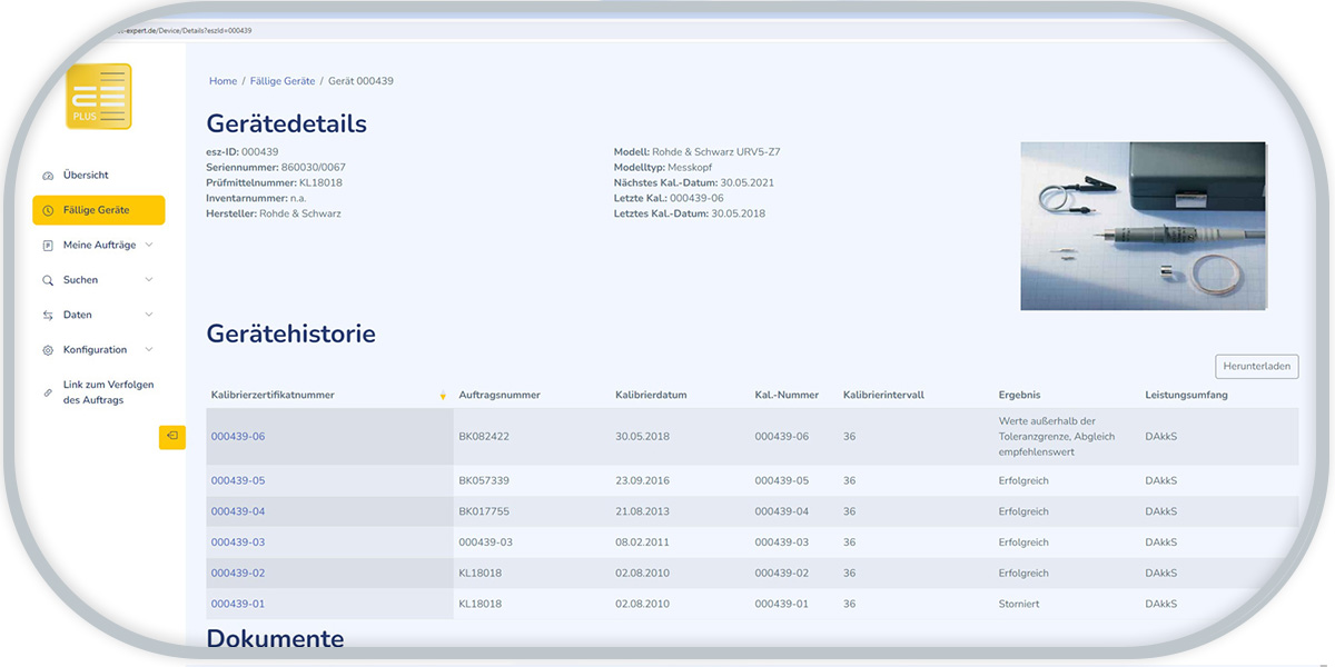 Vollständige Historieneinsicht